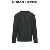 UR Men's 2025 Spring Color Block Round Neck Knit Sweater
