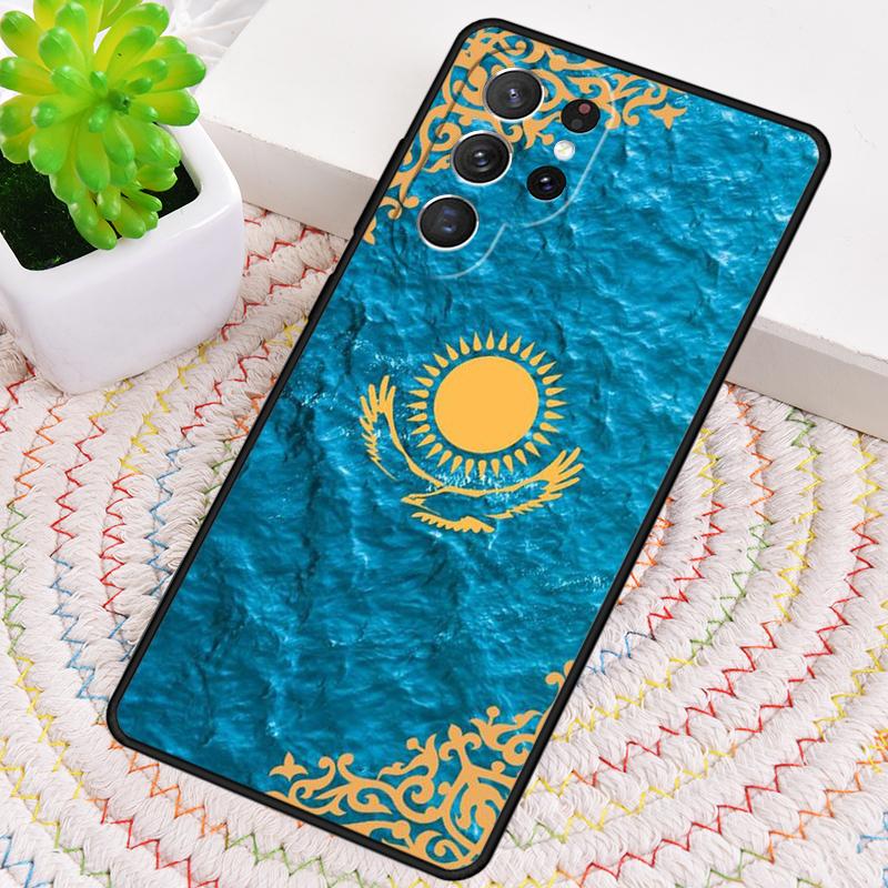 Силиконовый чехол для телефона с флагом Казахстана для Samsung Galaxy note 10 pro S26 S25 S24 S23 S22 S21 Plus S25Ultra Capa Cover