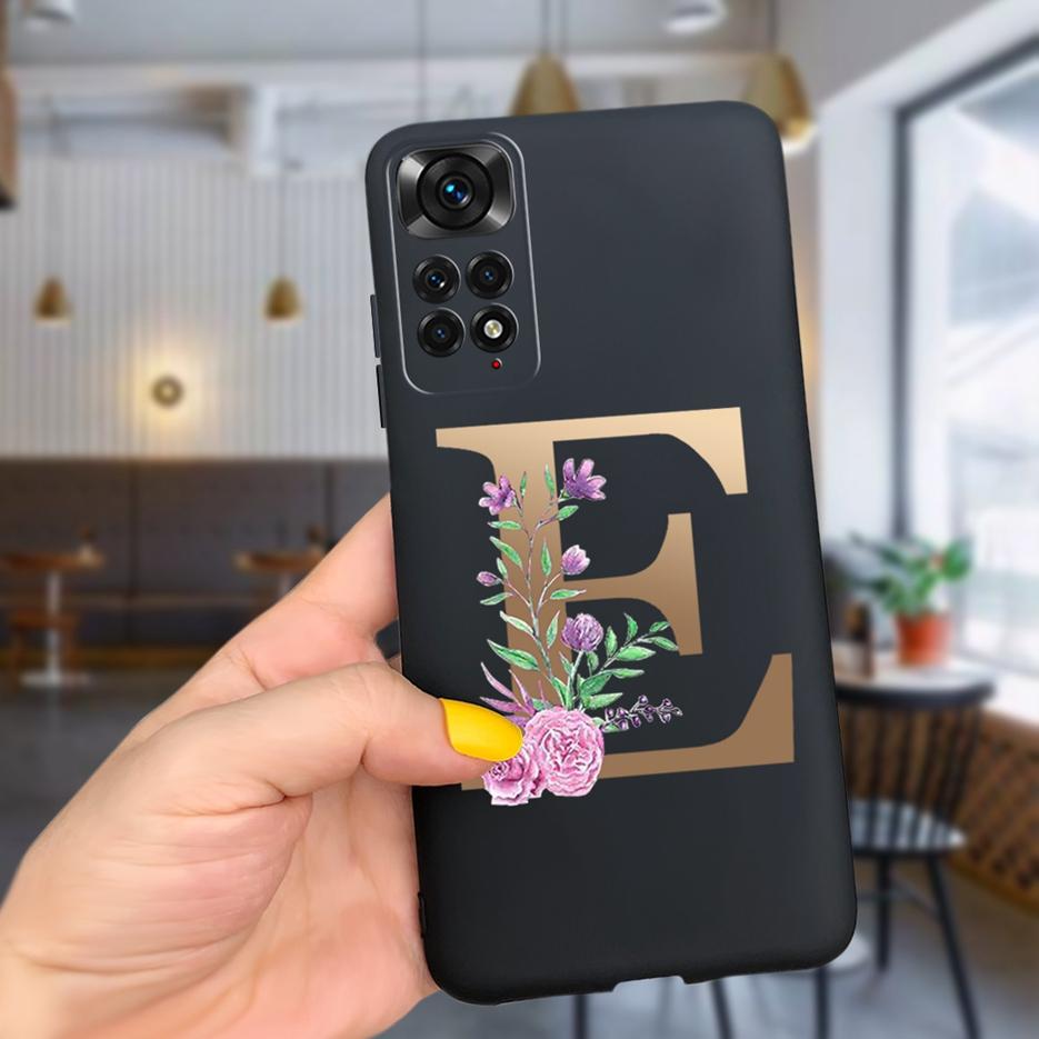 Чехол для Xiaomi Redmi Note 11 4G Note 11S Милые Буквы для Пары Мягкий Тонкий Чехол-Фонда для Xiaomi Redmi Note 11 Pro Note11 S Чехлы
