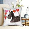 Scottie Dog Love Hearts Throw Pillow Cover Throw Pillow Scottish Terrier Creative Cushion Covers