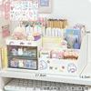 Cosmetics Organizer Desktop Cosmetic Storage Box Organizer Drawer Office Storage Rack Stationery Desk Pen Holder Bunny Drawer Organizer Cute Kawaii