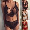 Women Lingerie Corset Lace Bandage Push Up Top Bra+Pants Underwear Set