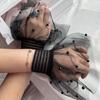 1Pairs Manicure Photography Props Bead Mesh Sleeve Lace Decoration Fake Pleated Cuff