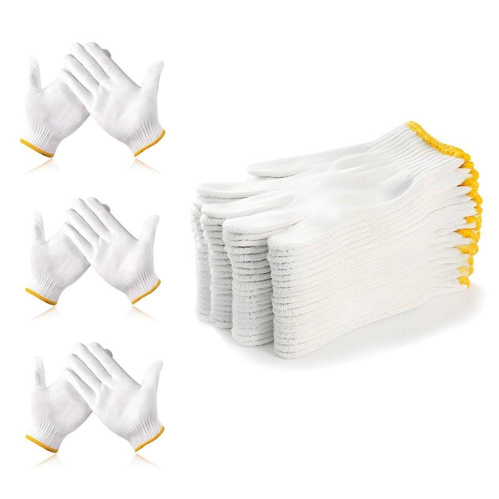 12 Pairs Non-slip Working Gloves Nylon Gardening Gloves  for Outdoor Working
