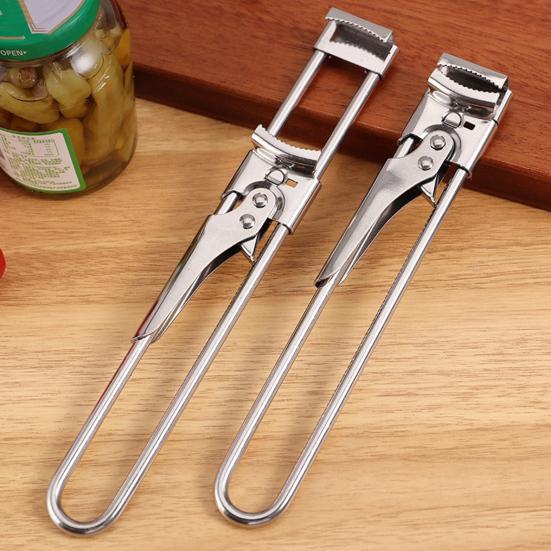 Yousheng Bottle Opener Stainless Steel Can Opener with Anti-Slip Groove Ergonomic Handle Easy Jar Lid Opener Lid Remover Tool