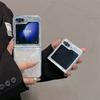 Применимо к чехлу Samsung ZFlip5 с узором, чехол для мобильного телефона с блёстками, складной чехол zflip4 с полным покрытием, защитный чехол zflip3