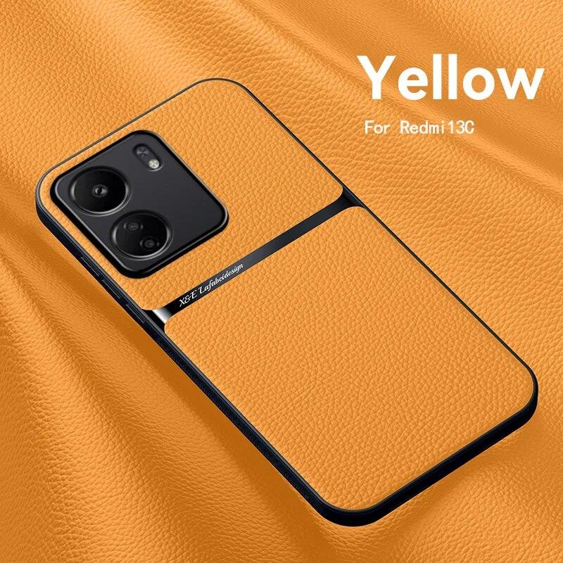 Для Xiaomi Redmi 13C 4G кожаный чехол с магнитным держателем для телефона Xiaomi Redmi 13C 13 C Redmi13C противоударный бампер задняя крышка
