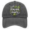 Шляпа с надписью "Powered by Plants" для мужчин, Бейсболка, Смешная, Стиранная, Для хайкинга, Дышащая