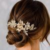 1 шт. Модные женские украшения для волос, аксессуары для волос, заколки для волос со стразами и жемчугом для повседневных вечеринок, собраний, свадеб, ношения, гребни для волос