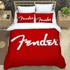 Fender Музыкальная гитара Мода 3D-печать Постельное белье Комплект постельного белья для двуспальной кровати Комплект постельного белья King Size Мягкое и удобное