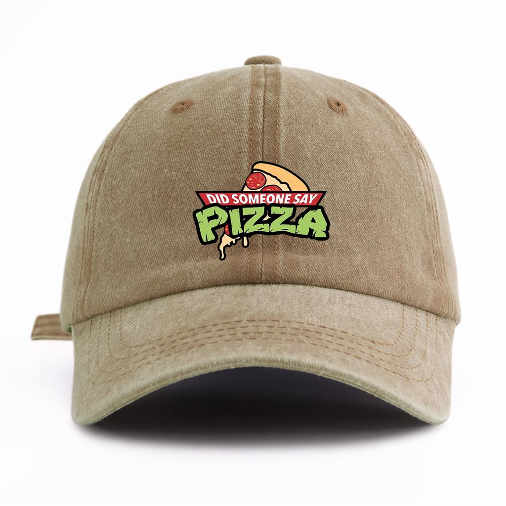 1 шт. Кепка-бейсболка с принтом PIZZA, стираная, для взрослых, минималистичный ретро-стиль, повседневная, мягкая, регулируемая, кепка-папа, идеальный подарок