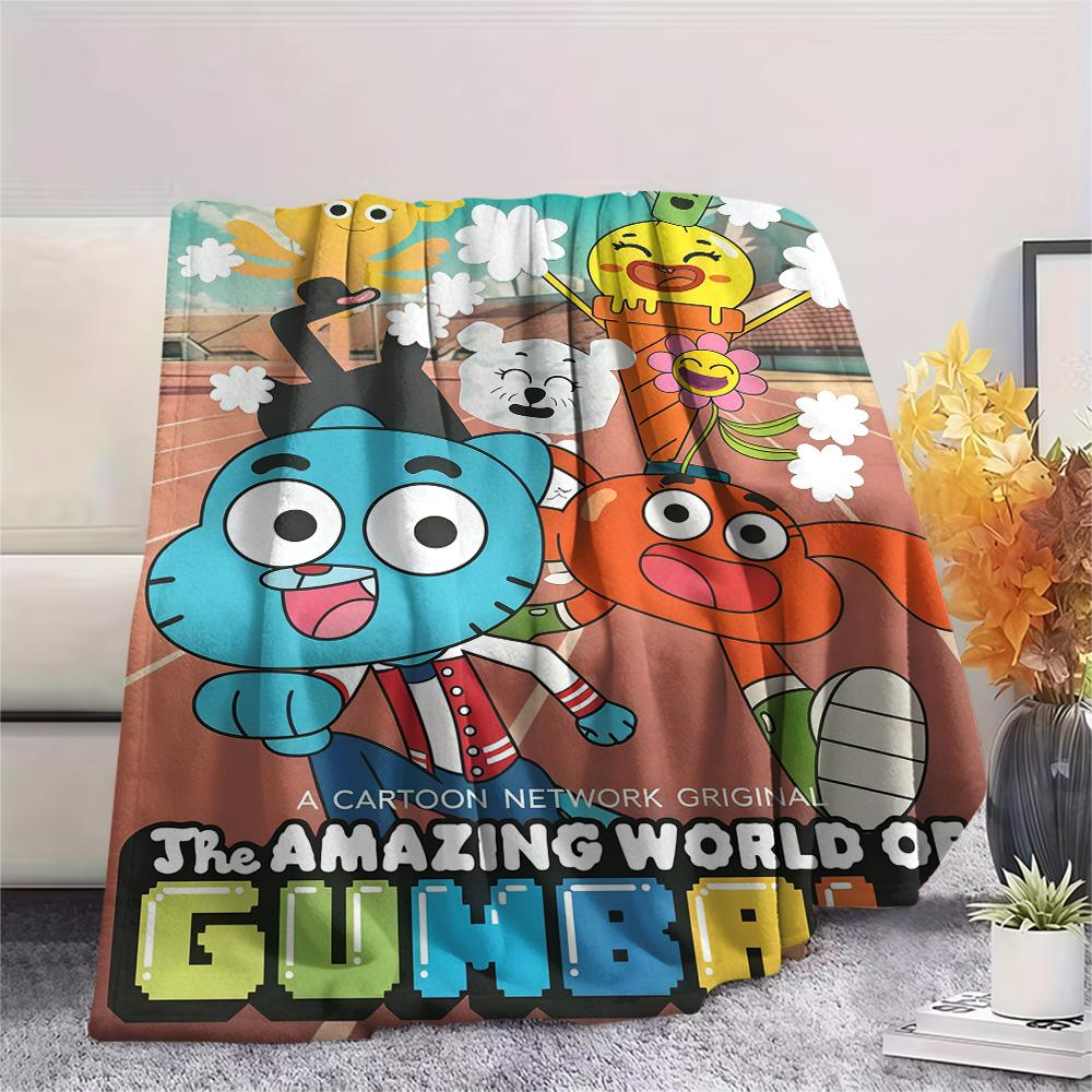 Gumball Print FlAannel Blanket, High quality Comfortable for All Seasons, Home Decor, Warmth and Comfort