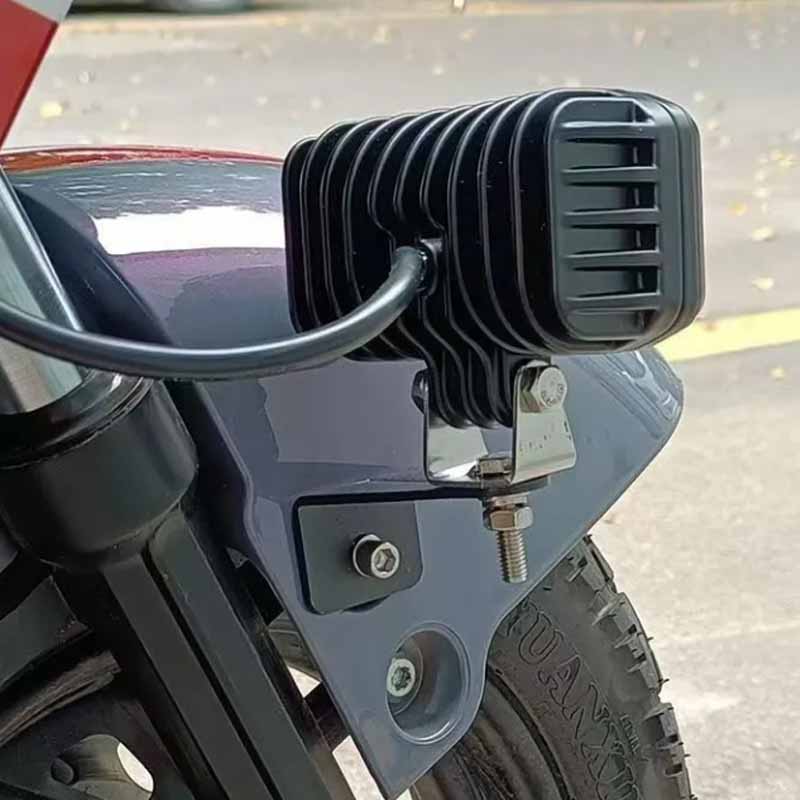 Motorcycle Auxiliary Light Bracket Mount Clamp Holder Carbon Steel Fog Lamp Support Stand for Electric Bike Scooter Accessories