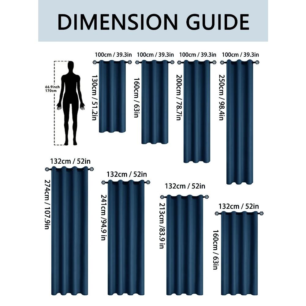 1 шт. 100% затемняющие шторы с люверсами сверху, шторы для гостиной, спальни, кухни, домашнего декора, украшения комнаты