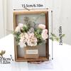 Wood Photo Frame Imitation Flowers Decoration 3D Handmade Artificial Flower Wall Hanging