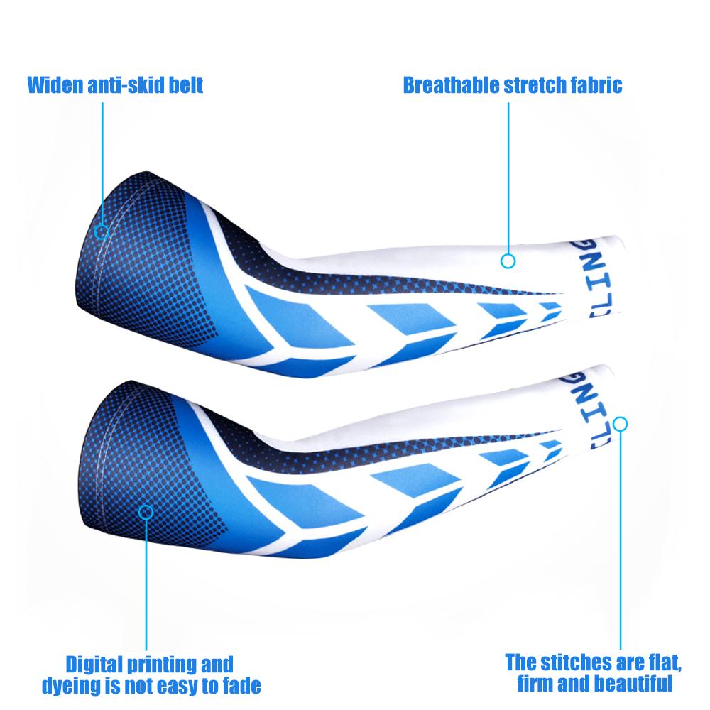 1 пара охлаждающих нарукавников для мужчин и женщин, спортивные рукава с защитой от ультрафиолета для бега, езды на велосипеде, баскетбола, футбола, волейбола