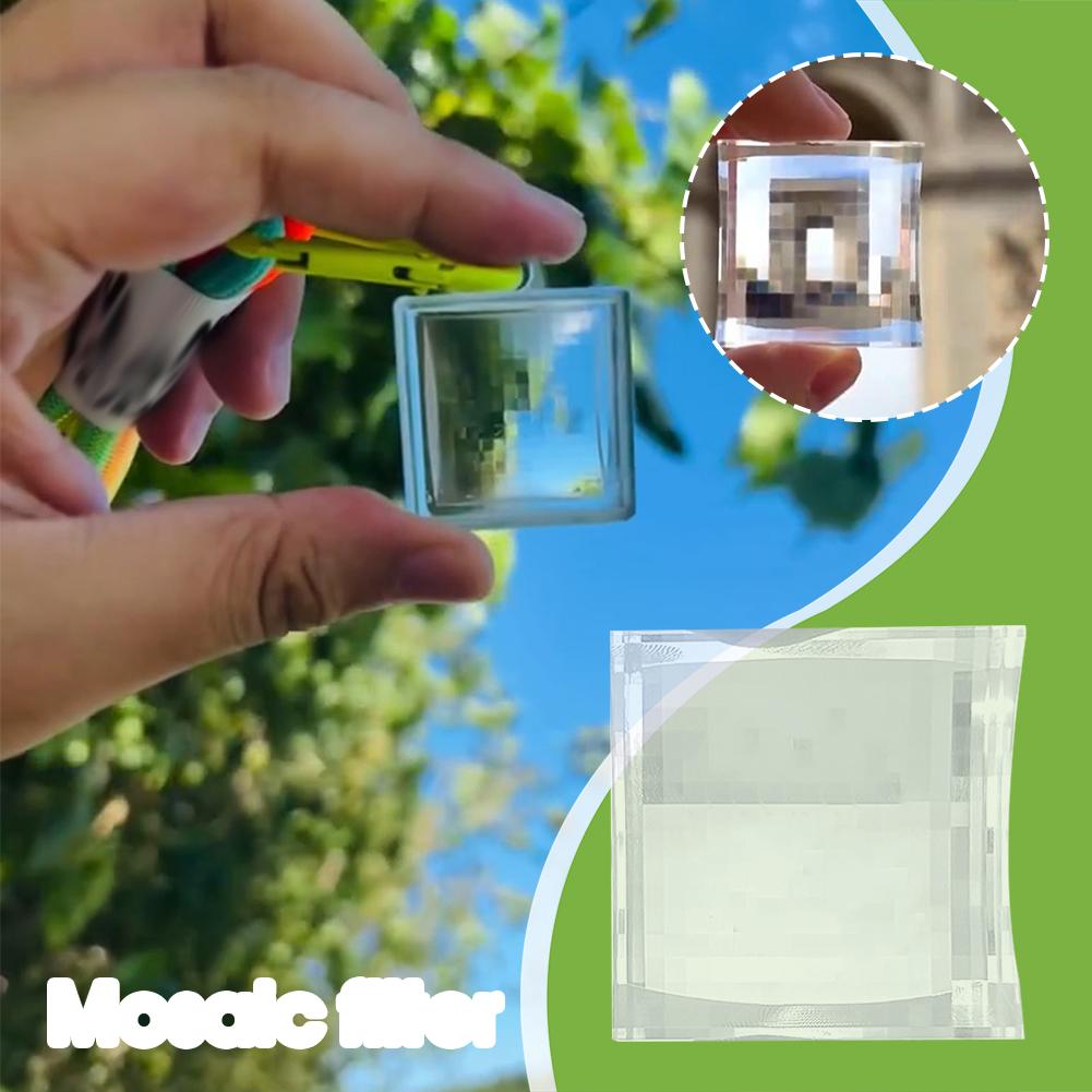 High-end Crystal Pixel Stone Landscape Photo Clock Filter Pixel Art Crafts Gift In Decoration N J5Y5