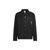 Originals Logo Embroidered Print Single-Breasted Long Sleeve Jacket Unisex Jackets Black IK8659
