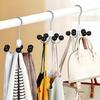 IOLOYU Hanger with 6 Rotating Clothes for Hooded Closet for Tank Convenient Hooks, 360-Degree Rack, Multifunctional, Non-Slip, Parkas, Space-Saving,