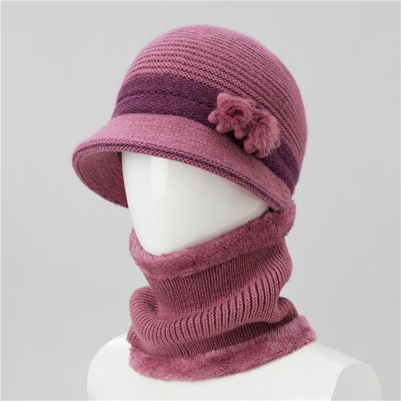 Middle-Aged And Elderly Mother Hat, Children'S Season Fleece Thermal Hat, Cold-Proof Knitted Hat For The Elderly, Old Lady Wool Hat For Women