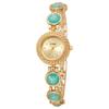 Fashionable, personalized, trend-setting pearl dial gemstone strap ladies' quartz watch suitable for daily wear and Christmas gi