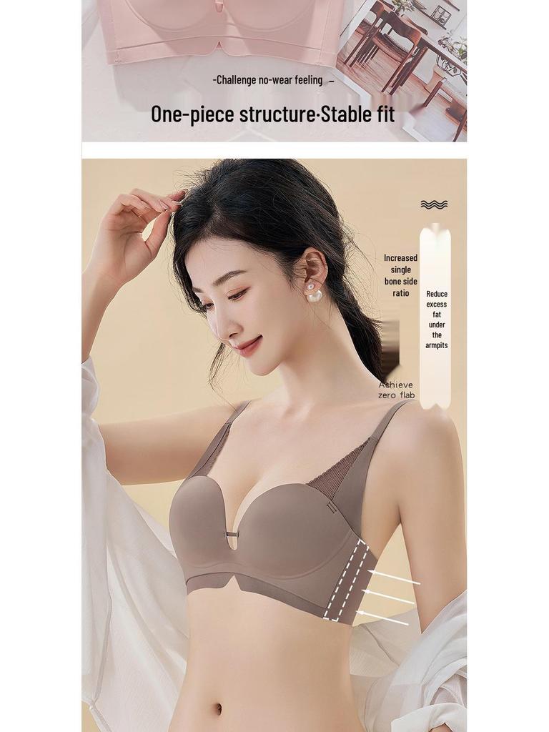 Seamless Anti-Sag Small Bust Lift Wireless Support Bra