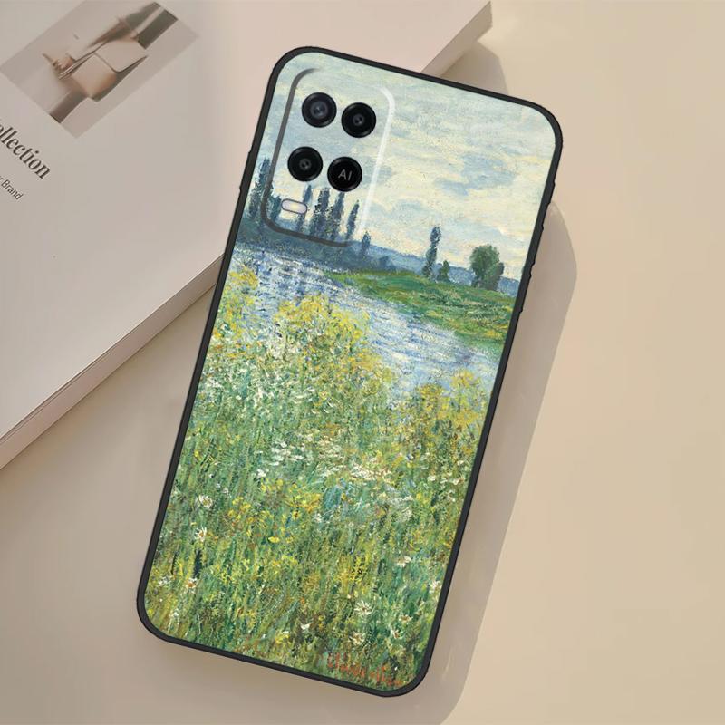 Claude Monet Case For Oppo A94 A74 A54 A80 A60 A40 A18 A38 A58 A78 A98 A96 A76 A16 A15 A17 A57 A77 A5 Pro