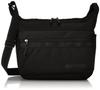 Outdoor Products Shoulder Bag with Logo Tape, Heather Diaper Bag, Large Capacity 16L, Black 2 (Same Color Logo)