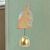 Merchant's Bell with Suction Cup, Wooden Door Ornament, Hanging Doorbell for Shop Front