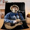 1PC Ed music Guitar Flannel Blanket Gift, Suitable for Both Men And Women, Soft Ideal for Beds And Sofa, Birthday Or Christmas Gift
