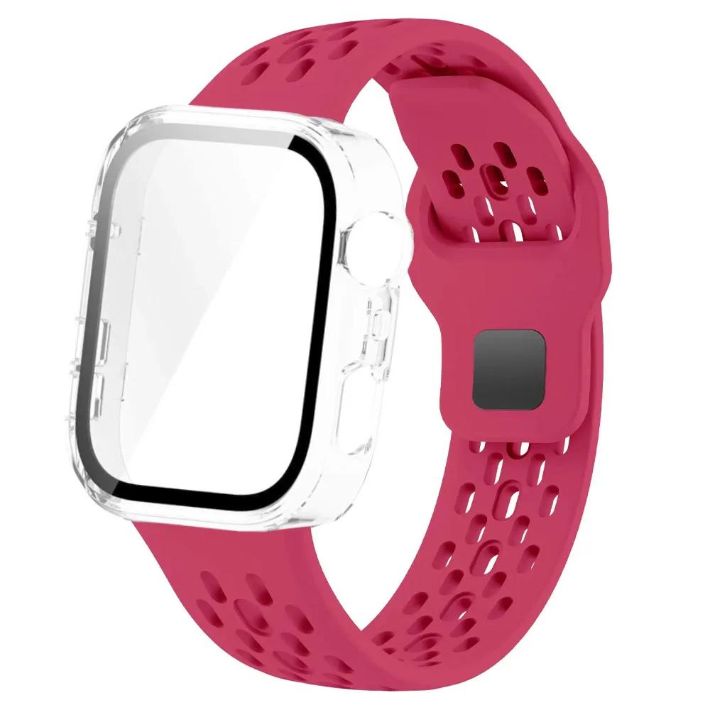 Чехол для ПК+Силиконовый ремешок Для Huawei Watch Fit 3 4 4 Pro Защитная крышка экрана Браслет Для Huawei Watch Fit 4 Pro Полный защитный корпус