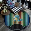 Pokémon pattern round rug,Carpet Rug for Living Room Bedroom Playroom ,Non-slip Floor Mat,Holiday Gifts and Birthday Gifts.
