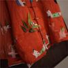 Johnature Женские винтажные длинные пальто с воротником-стойкой, весенние, китайский стиль, с принтом, цветочные, на пуговицах, с карманами