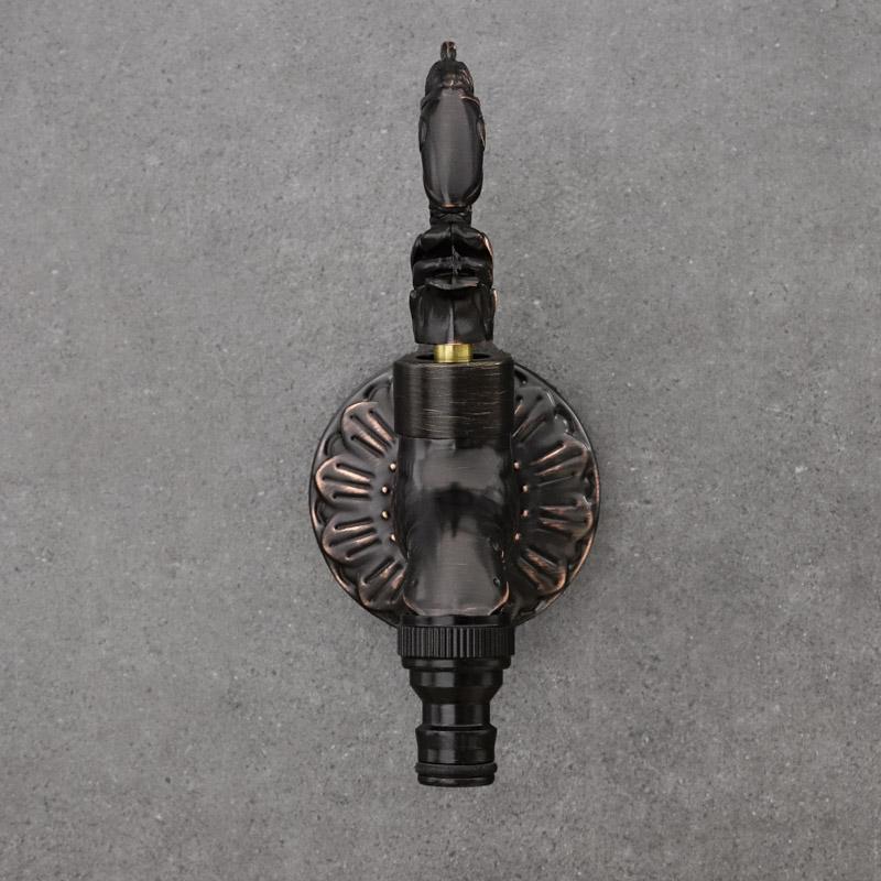 Black FISH garden hose tap