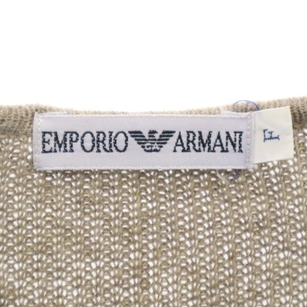 Emporio Armani Вязаное платье с длинным рукавом F бежевое Женское Б/У