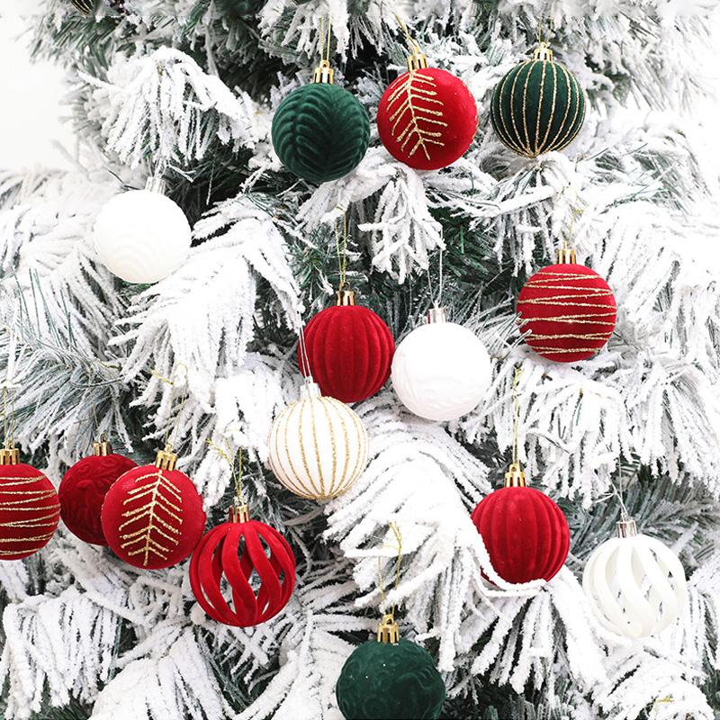 12pcs/box Christmas Tree Decoration Hanging Jujube Red Dark Green White