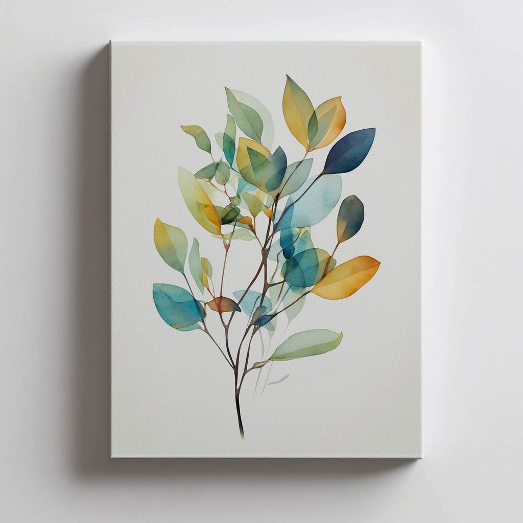 Eukaliptusowa Elegancja Eukaliptusowa Elegancja, 50X70 Cm, Bez Ramy, Płótno Premium Na Blejtramie