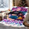 KPop Demon Hunters Pattern Blanket for Home Decoration, Bed, Sofa, Car Travel, Camping, Suitable for All Seasons, Birthday Christmas Gift