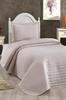 Dublin Quilted Bedspread Set 2pcs, Coverlet 180x240, Pillowcase 50x70, Single Size, Cappucino