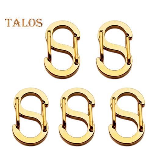 5 шт., двусторонняя пружинная пряжка S-типа, безопасная конструкция с двойным открытием, ожерелье, укорачиватель браслета, застежка для изготовления ювелирных изделий