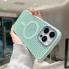 Для iPhone 16 Pro Max Магнитный чехол Гальванизированная сетка Теплоотвод TPU+PC Задняя крышка телефона