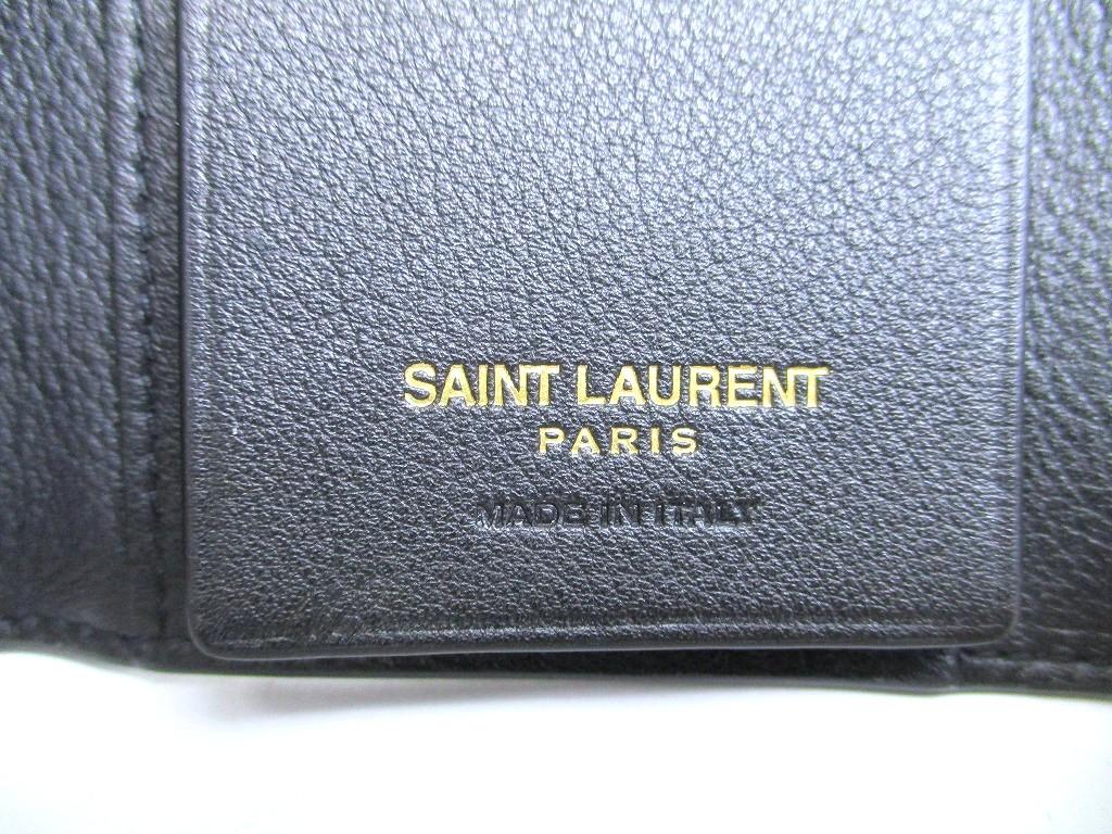 Оригинальный брелок Saint Laurent YSL из черной кожи 6 шт. #b135 Открытая коробка