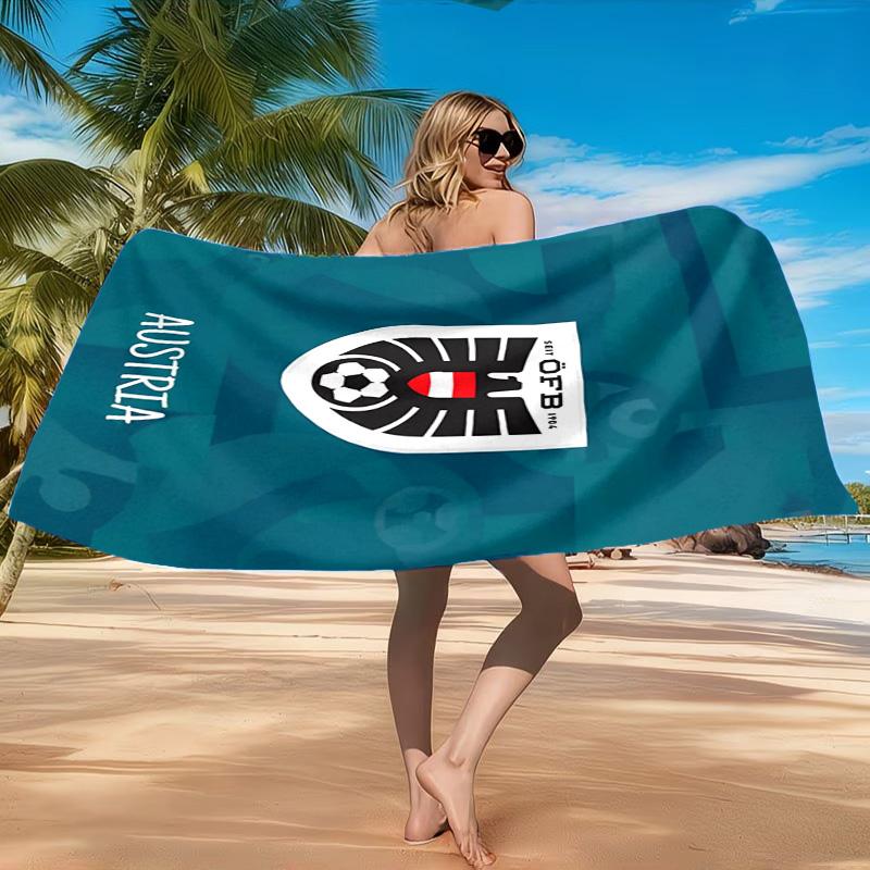Austria Football Emblem Beach Towel, Quick-drying, Easy to Care for, Suitable for Both Fitness and Beach Vacations,Sports Essential