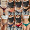 3PCS/Set Panties Women Cotton Lingerie Female Thongs Sexy Underwear Low-Rise Underpant Bikini Brazilian Briefs