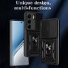 For TECNO Camon 40 Pro 4G Case with Slide Camera Lid PC+TPU Kickstand Phone Cover