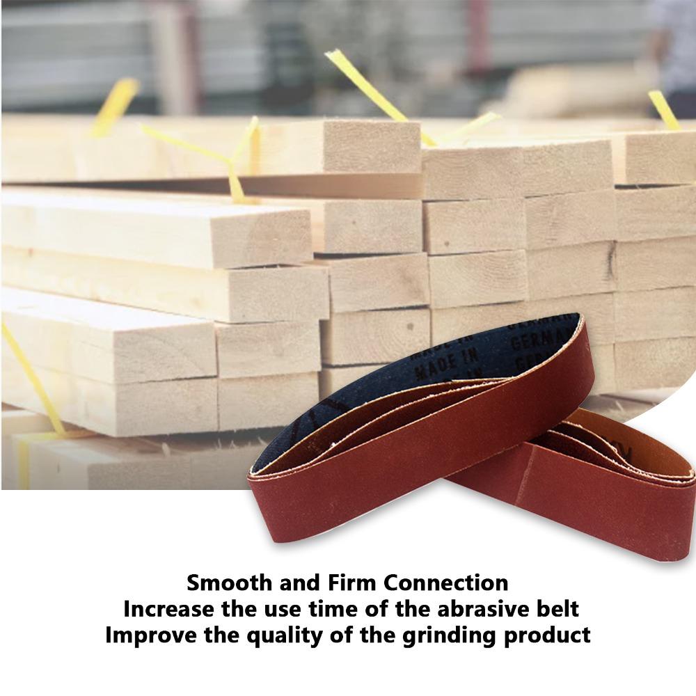 10pcs 80 Grit Sanding Belts Alumina Belt Sander Sandpaper Abrasive Sanding Belts Metal Grinding