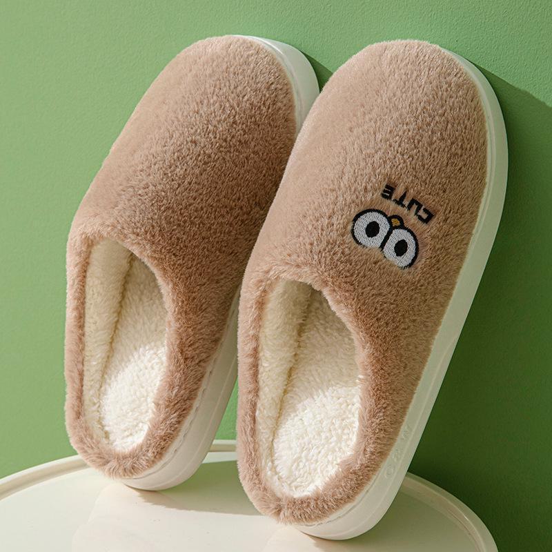 Зимние нескользящие плюшевые тапочки 2024 года – теплый хлопок для мужчин и женщин