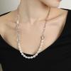 Ozel Baroque Pearl Gathering Chain Long Necklace PB133N