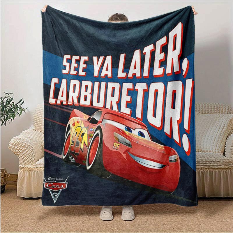 1pc Car Adventure Flannel Blanket Soft Warm Throw Blanket for Bedroom Living Room Bed Travel Camping Picnic Gift. M730059