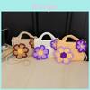 Minimalist Knit Crossbody Bag For Women With Flower Design For Daily Use